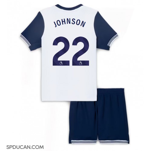 Dječji Nogometni Dres Tottenham Hotspur Brennan Johnson #22 Domaci 2024-25 Kratak Rukav (+ Kratke hlače)